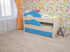 Кровать детская Радуга 1600 Млечный дуб/Венге в Емельяново - emelyanovo.katalogmebeli.com | фото 4