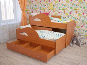 Кровать детская Радуга 1600 Млечный дуб/Венге в Емельяново - emelyanovo.katalogmebeli.com | фото 6