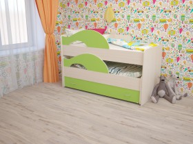 Кровать детская Радуга 1600 Млечный дуб/Венге в Емельяново - emelyanovo.katalogmebeli.com | фото 8