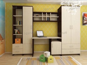 Детская Студент Комплект мебели (Дуб сонома/Белый) в Емельяново - emelyanovo.katalogmebeli.com | фото 1