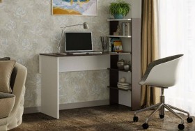 Компьютерный стол №3 (Венге/Белый) в Емельяново - emelyanovo.katalogmebeli.com | фото
