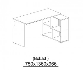 Компьютерный стол угловой СКМУ-4 белый в Емельяново - emelyanovo.katalogmebeli.com | фото 3