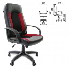 Кресло офисное BRABIX Strike EX-525 (черно-красный) в Емельяново - emelyanovo.katalogmebeli.com | фото 1