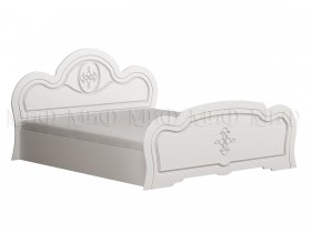 Кровать 1,4м спальня Каролина (Белый/белый глянец) в Емельяново - emelyanovo.katalogmebeli.com | фото