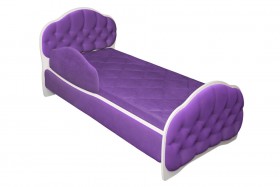 Кровать 160 Гармония 32 Фиолетовый (мягкий бортик) в Емельяново - emelyanovo.katalogmebeli.com | фото