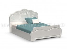 Кровать 1,6м Гармония (Белый/Белый глянец) в Емельяново - emelyanovo.katalogmebeli.com | фото