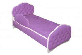 Кровать 170 Гармония 67 Светло-фиолетовый (мягкий бортик) в Емельяново - emelyanovo.katalogmebeli.com | фото