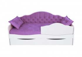 Кровать 170 серии Иллюзия Лайт 1 ящик 32 Фиолетовый (подушки) в Емельяново - emelyanovo.katalogmebeli.com | фото