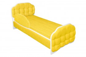Кровать 180 Атлет 74 жёлтый (мягкий бортик) в Емельяново - emelyanovo.katalogmebeli.com | фото