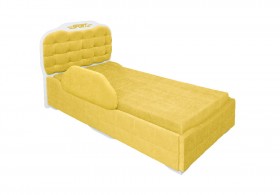 Кровать 190 Атлет Lux 74 Жёлтый (мягкий бортик) в Емельяново - emelyanovo.katalogmebeli.com | фото