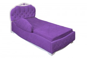 Кровать 190 Гармония Lux 32 Фиолетовый (мягкий бортик) в Емельяново - emelyanovo.katalogmebeli.com | фото