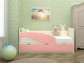 Кровать Бабочки 1,6м (Розовый металлик) в Емельяново - emelyanovo.katalogmebeli.com | фото 1