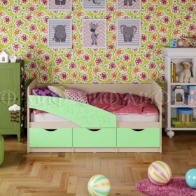 Кровать Бабочки 1,6м (Салат матовый) в Емельяново - emelyanovo.katalogmebeli.com | фото