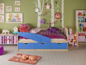 Кровать детская 1,6м Дельфин (Синий матовый) в Емельяново - emelyanovo.katalogmebeli.com | фото