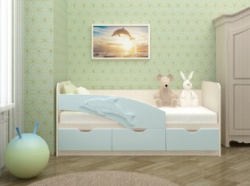 Кровать детская 1,6м Дельфин (Розовый металлик) в Емельяново - emelyanovo.katalogmebeli.com | фото