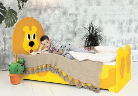 Кровать детская Лева 1.6 Желтый/Оранжевый в Емельяново - emelyanovo.katalogmebeli.com | фото