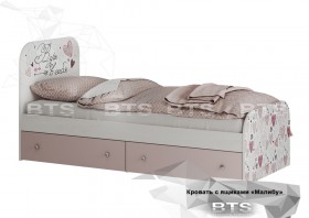 Кровать детская с ящиками КР-10 Малибу в Емельяново - emelyanovo.katalogmebeli.com | фото