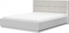 Кровать двойная 1400х2000 Вива (Белый/Белый глянец/Платина) в Емельяново - emelyanovo.katalogmebeli.com | фото
