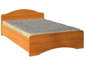 Кровать двойная 1600-1 без матраса (круглые спинки) Вишня Оксфорд в Емельяново - emelyanovo.katalogmebeli.com | фото