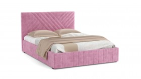 Кровать Гамма ш. 1400 (с основанием для хранения) (велюр тенерифе розовый) в Емельяново - emelyanovo.katalogmebeli.com | фото