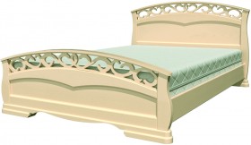 Кровать Грация-1 из массива сосны 1600*2000 Слоновая кость в Емельяново - emelyanovo.katalogmebeli.com | фото 21