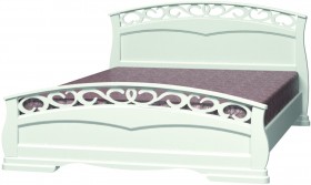 Кровать Грация-1 из массива сосны 900*2000 Белый античный в Емельяново - emelyanovo.katalogmebeli.com | фото 5