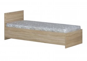 Кровать одинарная 800-2 без матраса (прямые спинки) Дуб Сонома в Емельяново - emelyanovo.katalogmebeli.com | фото