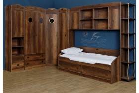 Кровать с 2-мя ящиками «Навигатор» (Дуб Каньон) в Емельяново - emelyanovo.katalogmebeli.com | фото 10