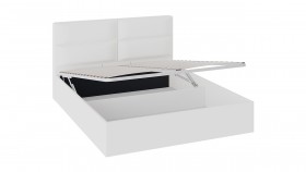Кровать «Глосс» с мягкой обивкой и подъемным механизмом тип 1 (1400) (Белая) в Емельяново - emelyanovo.katalogmebeli.com | фото 2