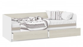 Кровать «Сканди» с 2 ящиками Дуб Гарден/Белый/Глиняный серый в Емельяново - emelyanovo.katalogmebeli.com | фото 2