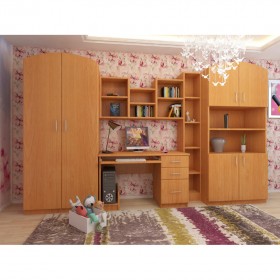 Детская Мишутка Комплект мебели (Вишня оксфорд) в Емельяново - emelyanovo.katalogmebeli.com | фото