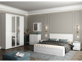 Модульная спальня Барселона (Белый/Белый глянец) в Емельяново - emelyanovo.katalogmebeli.com | фото