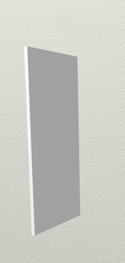 Панель торцевая ПТ 400 Капля (для шкафа торцевого верхнего) Белый в Емельяново - emelyanovo.katalogmebeli.com | фото