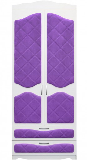 Шкаф 2-х створчатый с ящиками серии Иллюзия 32 Фиолетовый в Емельяново - emelyanovo.katalogmebeli.com | фото 1