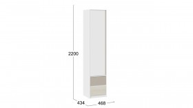 Шкаф для белья комбинированный «Сканди» Дуб Гарден/Белый/Глиняный серый в Емельяново - emelyanovo.katalogmebeli.com | фото 3