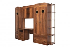 Шкаф комбинированный для одежды «Навигатор» (Дуб Каньон) в Емельяново - emelyanovo.katalogmebeli.com | фото 5