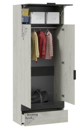 Шкаф комбинированный для одежды «Оксфорд-2» в Емельяново - emelyanovo.katalogmebeli.com | фото 2