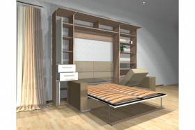 Шкаф-кровать с диваном Каролина в Емельяново - emelyanovo.katalogmebeli.com | фото 3