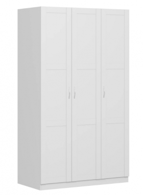 Шкаф трехдверный Пегас сборный белый в Емельяново - emelyanovo.katalogmebeli.com | фото