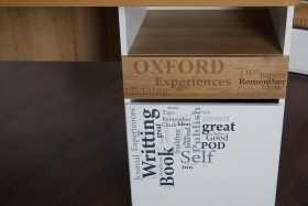 Стол с ящиками «Оксфорд» (Ривьера/Белый с рисунком) в Емельяново - emelyanovo.katalogmebeli.com | фото 9