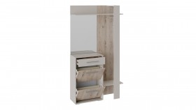Шкаф для одежды «Нуар» тип 1 Фон серый/Дуб сонома в Емельяново - emelyanovo.katalogmebeli.com | фото 3